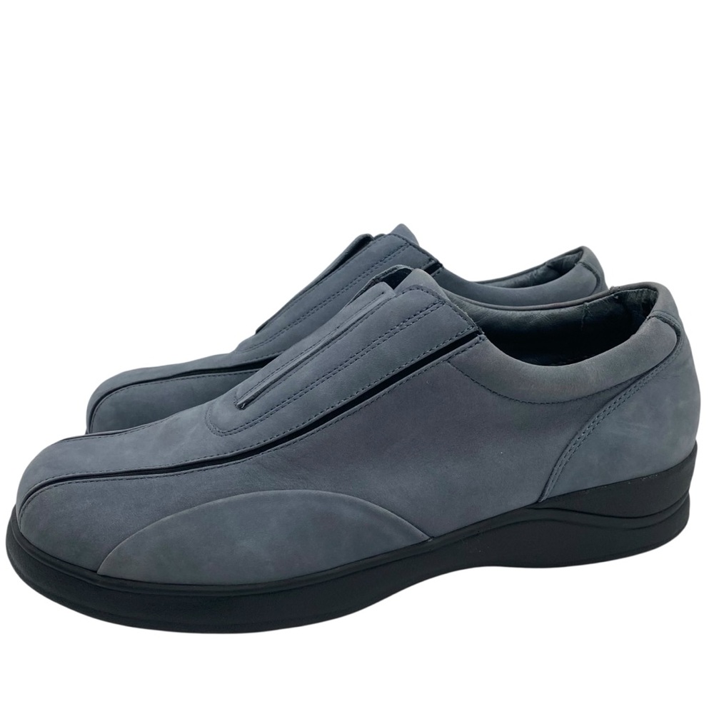 Propet Womens Shoes Slip On Elite Walkers Sz 7 Blue Leather Flat Orthotic Casual